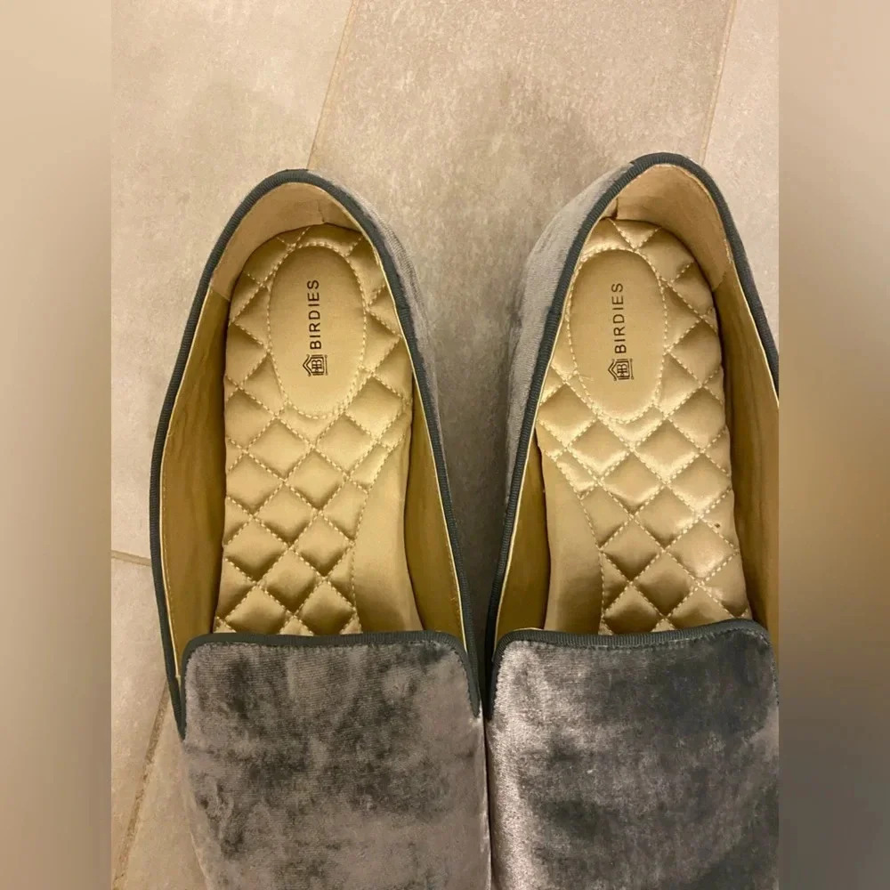 Birdies The Starling Shoes Velvet Grey Size 12 - Picture 2 of 8
